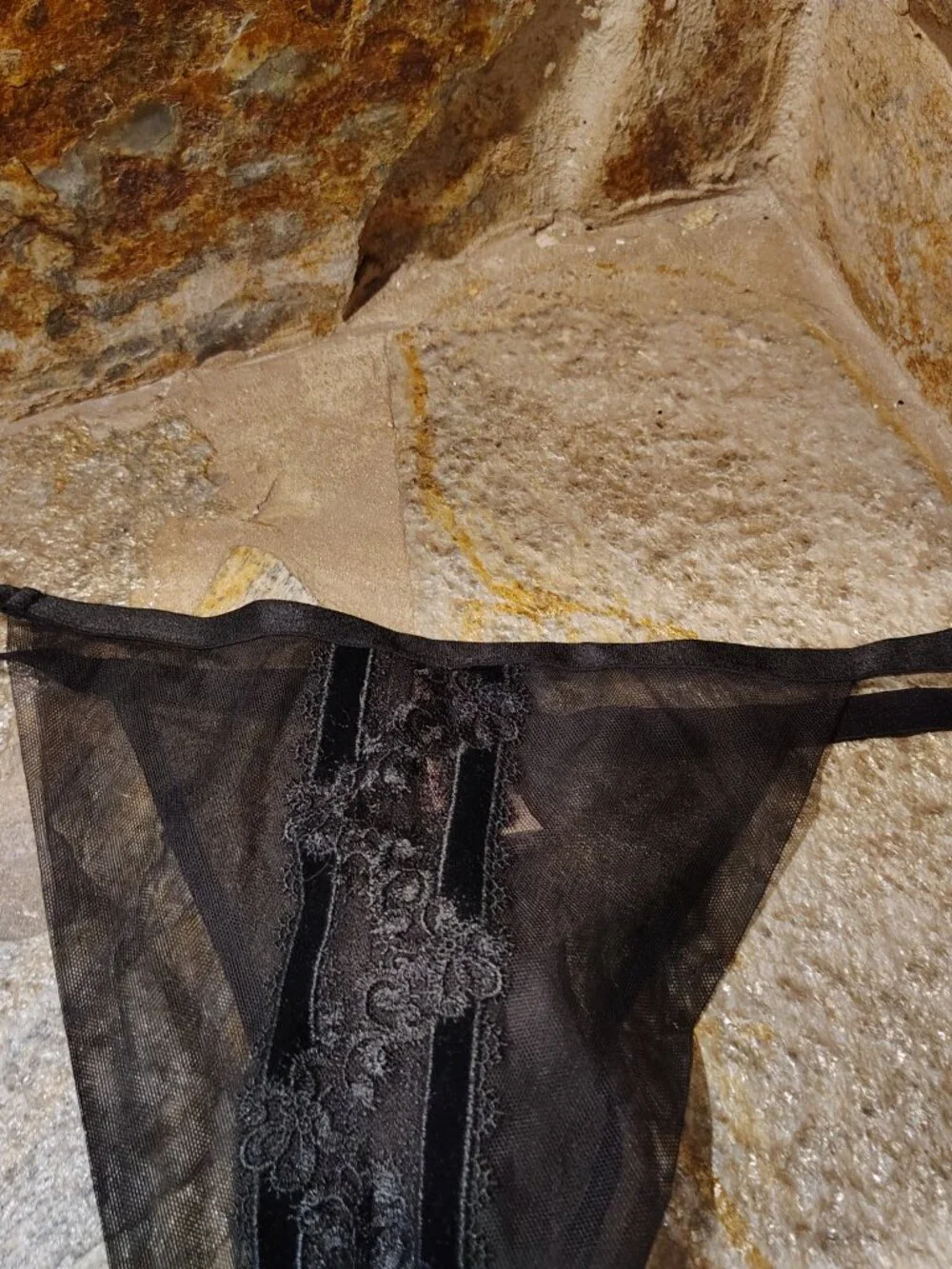 Victoria's Secret Very Sexy Brazilian Velvet Trim Black Panties Size XL